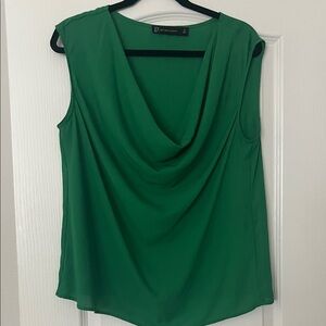 New York & Company Emerald Drape Neck Blouse